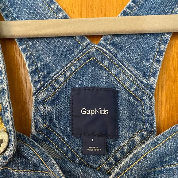 Like New Gap Distressed Jean Overall Dress - Picture 2 of 3